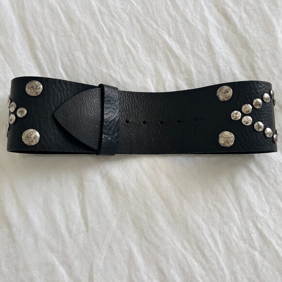 Isabel Marant Wide Leather Waist Belt, Size: XS - Picture 5 of 5